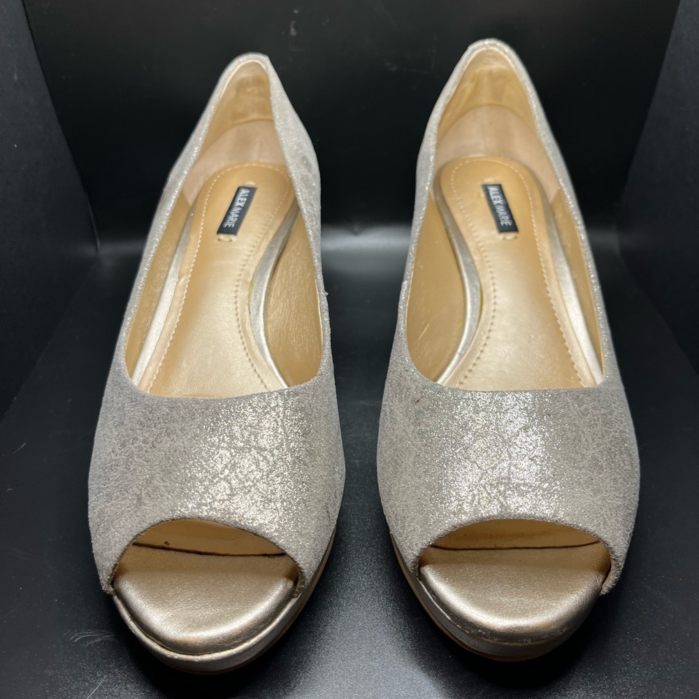 Alex Marie brand Leyla 041 style, color is Pewter size 8m